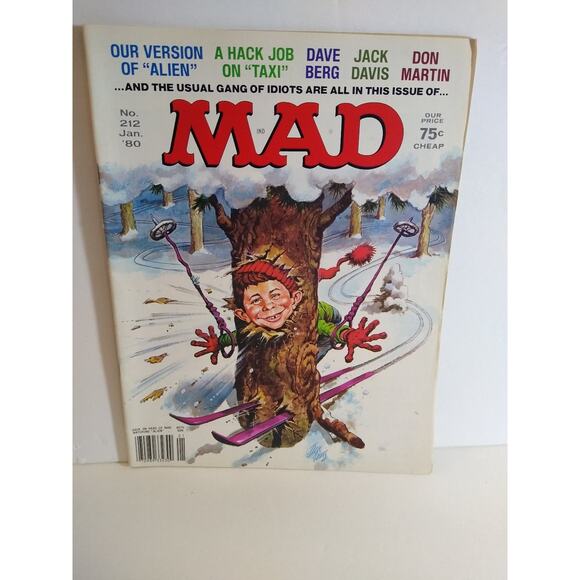 MAD Magazine #212 Marvel Comic Book 1980 Taxi TV Show Satire Alien Movie Spoof - Picture 1 of 5